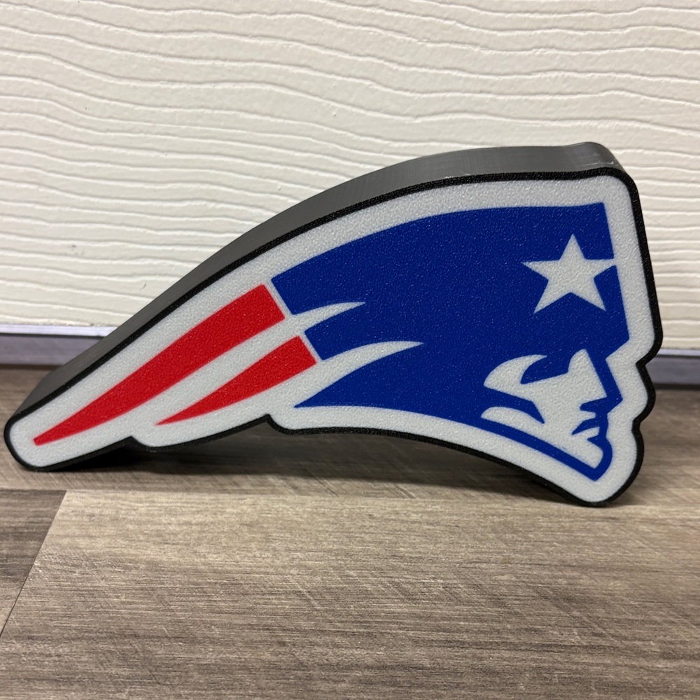 3-D printed New England Patriots Logo Sign/Light box